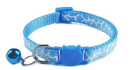 ⭐️Purr. Meow. Woof.⭐️ - White Camouflage Breakaway Safety Cat Collar - DodgerBlue