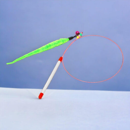 ⭐️Purr. Meow. Woof.⭐️ - Worm Bendy Wand Cat Toy - Chartreuse