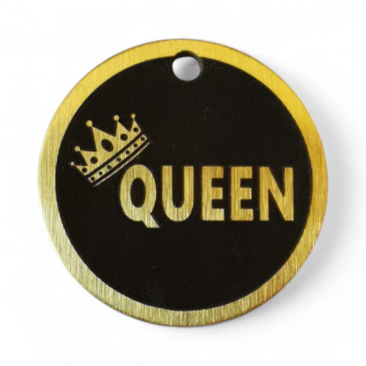 LUXE | Bespoke Brass | Queen Cat & Dog ID Pet Tag